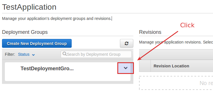 Expand Deployment Group Expand Deployment Group